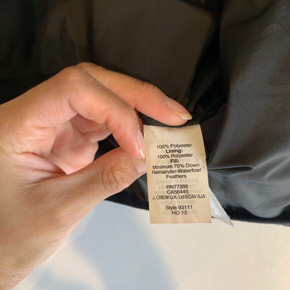 J Crew Vest Womens XS Extra Small Excursion Quilted Herringbone Down Full Zip - Picture 10 of 12